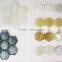 White Hexagon Waterjet Backsplash Decorative Glass Mosaic Tile