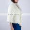 White rabbit fur cape knitted ruffle fur cape KZ150056