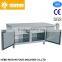 Hotel stainless steel pizza working table refrigerated counter with CE approval made in china