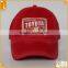 Custom unisex red 6 panel embroidered plain distressed baseball cap
