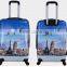 2016 hot sale PC colorful printed hard shell plastic luggage for wholesale