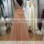 AR-96 Boho Summer Style Brautkleid Long V-Neck Robe De Soiree Beach Sexy Revealing Light Orange Evening Dress