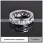 New arrival fashion 18k white gold plated silver 2 gram gold engagement ring on Alibaba wholesale