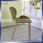 Upholstered dining chairs with wood color legs