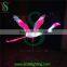 3D animal motif light lighted acrylic pink flamingo led statue garden outdoor decoration light