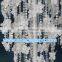 Wholesale 5M Length Wedding Decoration Diamond Cut Crystal Beads Strands Garland With 5CM Flower and Pearl Beads