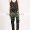 High Quality Printed Spaghetti Strap V-neckline Long Jumpsuit
