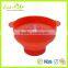 2016 hottest BPA Free Foldable red orange silicone microwave popcorn maker with convenient handle