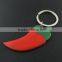 Bright chili pepper keyring in red or green chili