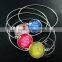 65mm diameter one end open keep calm series 2 candy color collage glass cabochon silver wiring fashion bangle bracelet 6420003