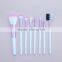 Portable 8pcs beauty makeup brushes cosmetic brush set with belt bag