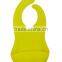 Hot sale food grade silicone baby pinafore, soft baby pinafore, silicone bib