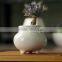 2016 new design small glazed chinese ceramic white flower pot