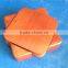 Red custom square wooden tea cup coaster wholesale
