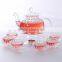 Modern design A complete set creative clear glass tea set