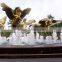 outdoor decoration galloping metal sculptures bronze horse fountain sculpture for sale