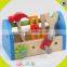 wholesale educational kids wooden assemble tools box toy brain training children wooden assemble tools box toy W03D018