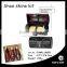 black shoe polish PU leather travel shoe care kit