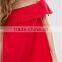 Fashion Women Elegant Vintage Sweet Lace Red Dress Stylish Sexy Slash Neck Casual Slim Beach Summer Sundress Vestidos