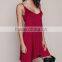 Burgundy dress 2016 latest cami jersey leak back tunic top HST3593