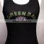 Wholesale sleeveless t shirt fashion womens custom Embroidery tank top manufacturer