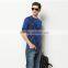 Jacquard 100% Mens Half Sleeve Cashmere T-shirt