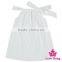 Summer Breathable Children Clothes Plain Navy Sleeveless Fancy Newborn Baby Girl Pillowcase Type Dress
