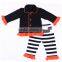 Children Pyjamas 100% Cotton Toddler Girls Ruffle Stripe Kids Halloween Pajamas