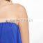 2016 New Maternity Dresses With Royal Blue Crochet-Trim Maternity Strapless Maxi Dress Women Clothing WD80817-23