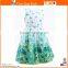 Latest Summer Custom Designs Flower Printing Net Fomal Kids Dresses