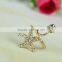 Rhinestone Starfish Star Openings Adjustable Midi Finger Knuckle Rings Jewelry