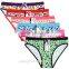 outsanding blue green geo cotton brief panties/yje wholesale plus size sexy cotton breathable underwea panties/mulit color