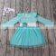 2016 Yawoo Aqua Beautiful Lace Long Sleeve Mesh Baby Girls Birthday Dress Designer One Piece Party Dress