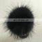 Colorful dyed color fluffy fur pom pom hand made real fur ball
