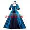 Rose Team-Free Shipping Custom-made Elegant Aristocrat Gothic Dress Blue Victorian Dress Ball Gown