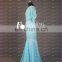 CE743 2015 China Factory V-Neck Mermaid Blue Chiffon Cheap Bridesmaid Dresses