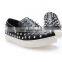 Wholesale women rivet shoes slip on sneakers flat shoes
