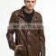 brown leather motorcycle motorbike jacket