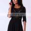 2016 BAIYIMO OEM custom Women Dark Blue Sexy Cut out Lace Jumpsuit China Wholesale