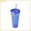 plastic double wall tumbler with removable paper insert travel mug