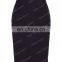 Kate Kasin High Stretchy High Waist Shirred Waist Detail Hips-Wrapped Black Pencil Skirt KK000268-1