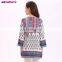 2017 Hot Selling In Stock Women Summer Boho Border Printed Tunic Tops