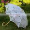 Hook Handle Adult Size 100% Cotton Victorian Lace Parasol for Wedding