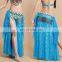 High sequin fabric shiny hot sexy belly dance long dress Q-6032#