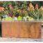 Modern design OEM 2MM Outdoor Corten Steel planter&flower pot