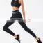 Wholesale Fishnet panel bra high waist elastic Womens gym fitness & yoga wear clothing sets