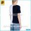 2016 black and white stripe casual T-shirt with short sleeves