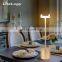 Modern hotel style rechargeable table lamp metal lampara de mesa portable outdoor LED cordless electric table lamp
