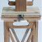 Home Decorative wooden lantern Hemp Candle Holder metal lantern wood