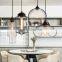 E27 Hanging Lamp Clear Decor Lights Kitchen Restaurant Light Pendant Light with Glass Shade